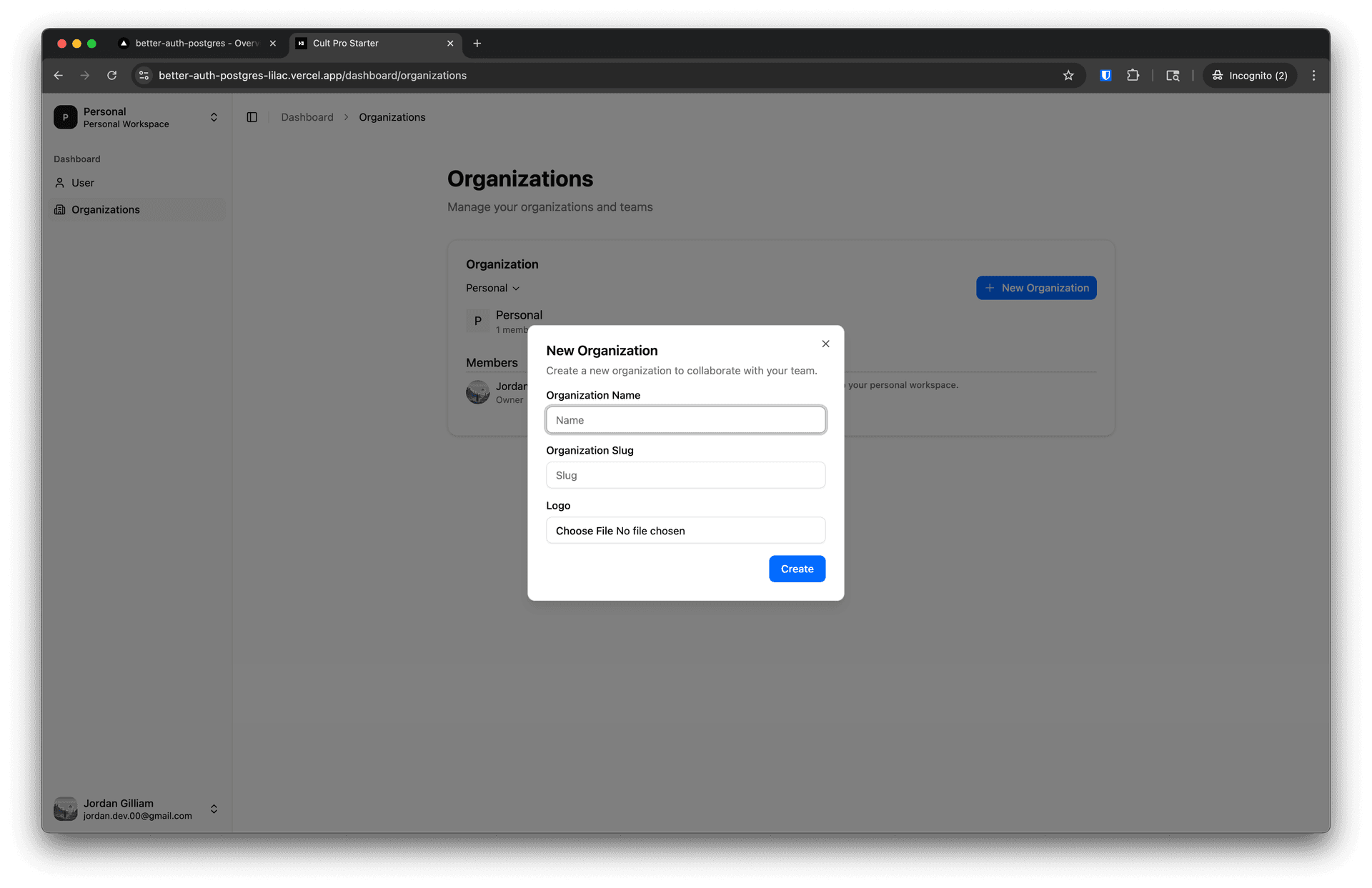 Better Auth Postgres