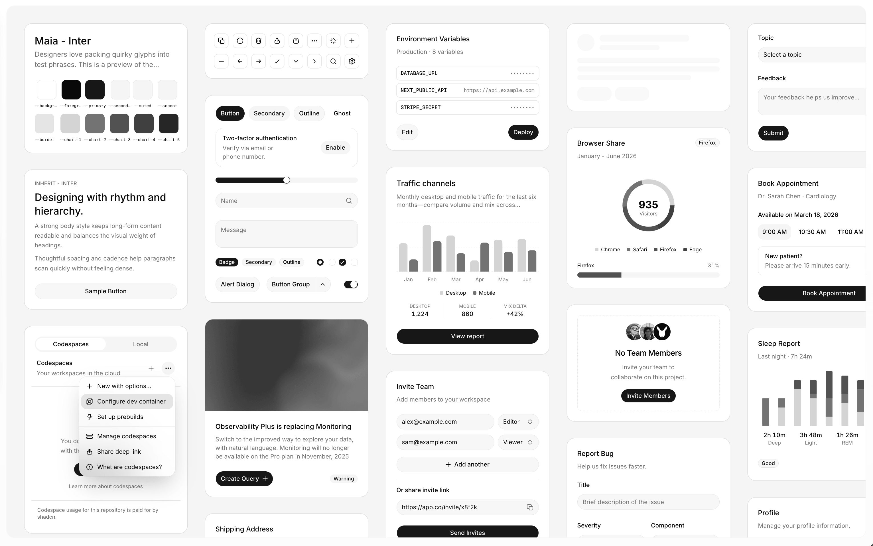 Product dashboard preview