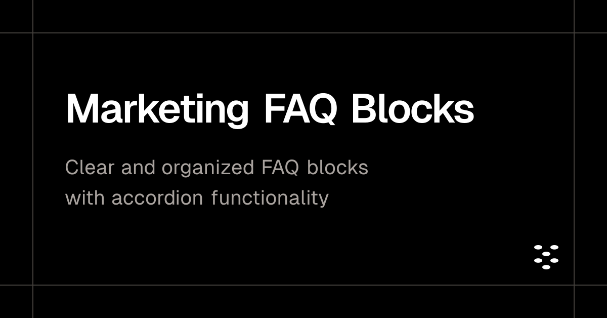 Marketing FAQ Blocks | cult ui/pro