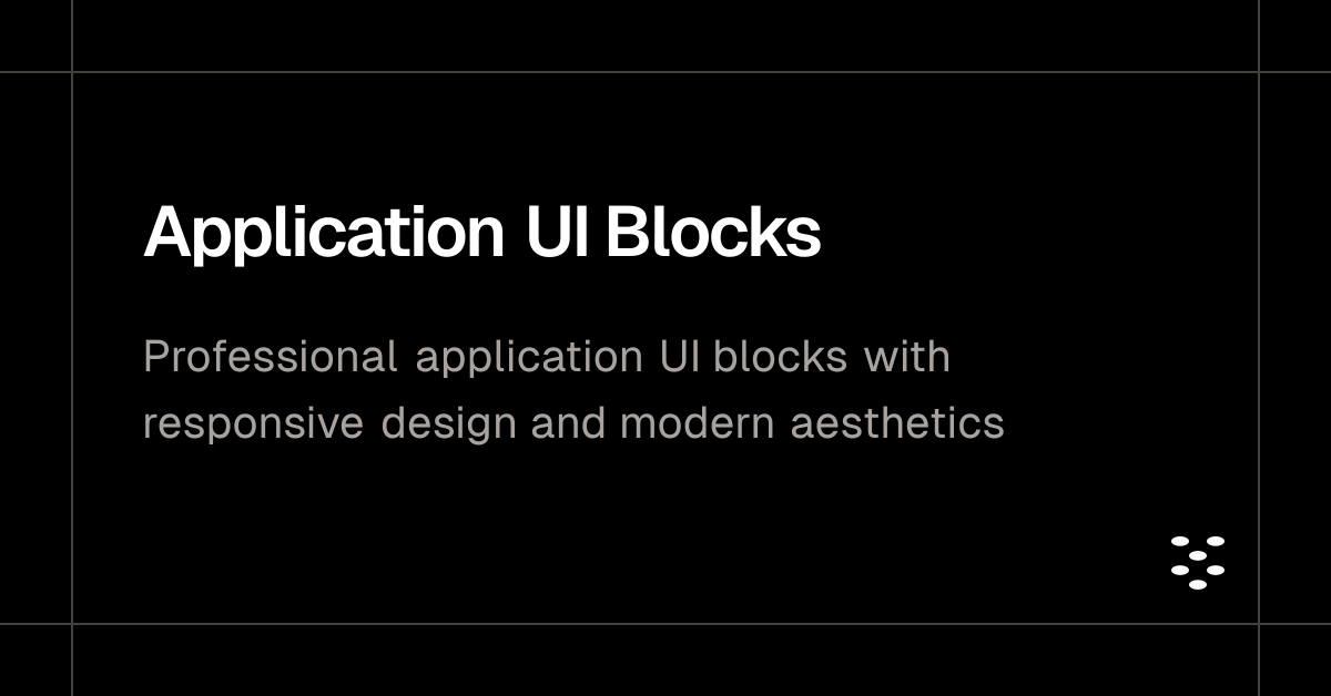 Application UI Blocks | cult ui/pro