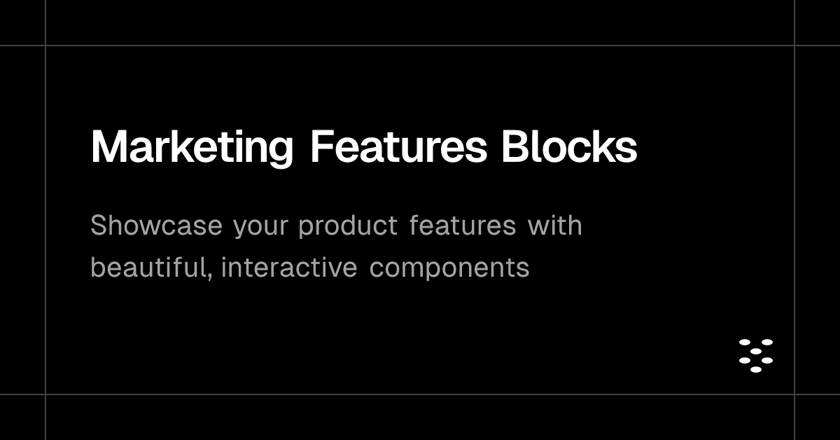 Marketing Features Blocks | cult ui/pro
