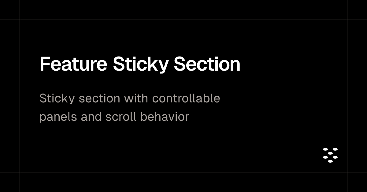 Feature Sticky Section