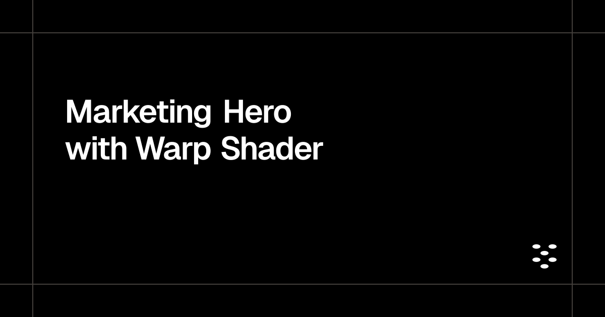 Marketing Hero with Warp Shader | UI Section | cult ui/pro